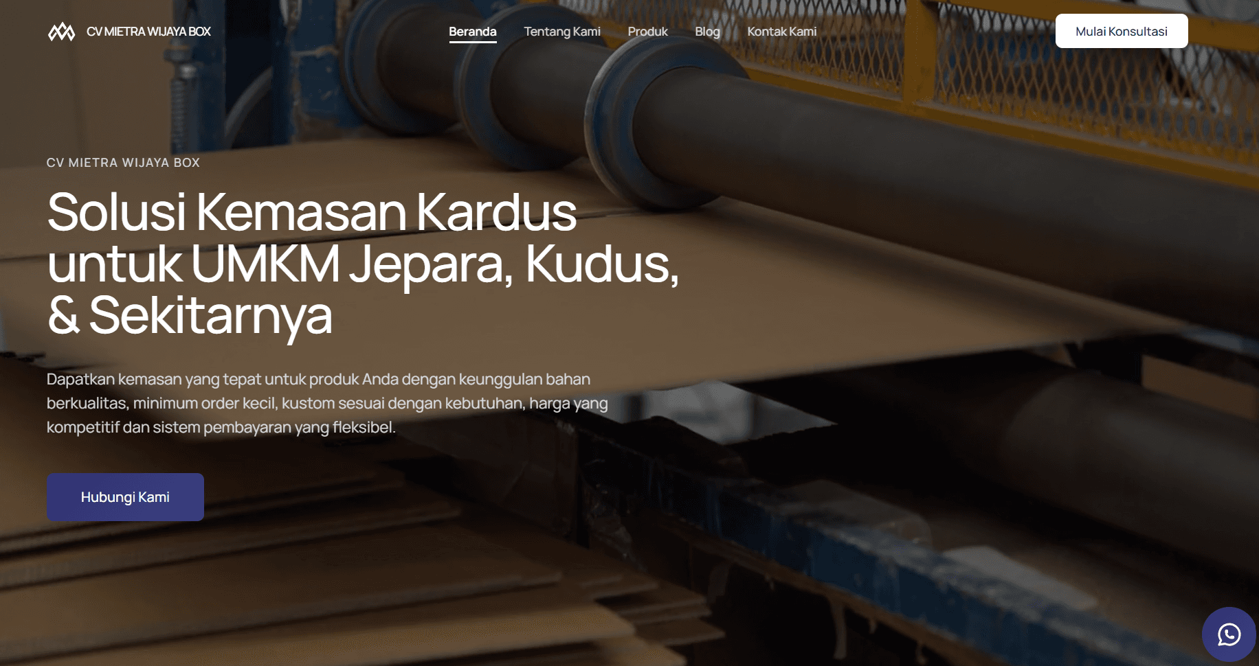 Jasa Pembuatan Website Mietra Wijaya Box - Company Profile Kudus Jepara